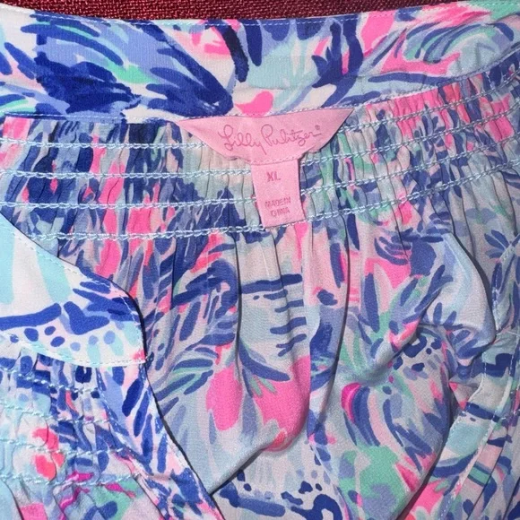 👉🏼LIKE NEW👈🏼 Lilly Pulitzer Silk Elsa Top Size:XL Orig.$188 - Picture 3 of 11